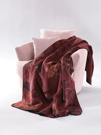 BIEDERLACK | Wohndecke - Plaid 150x200cm RUBY PASSION Velvet Bloom | 